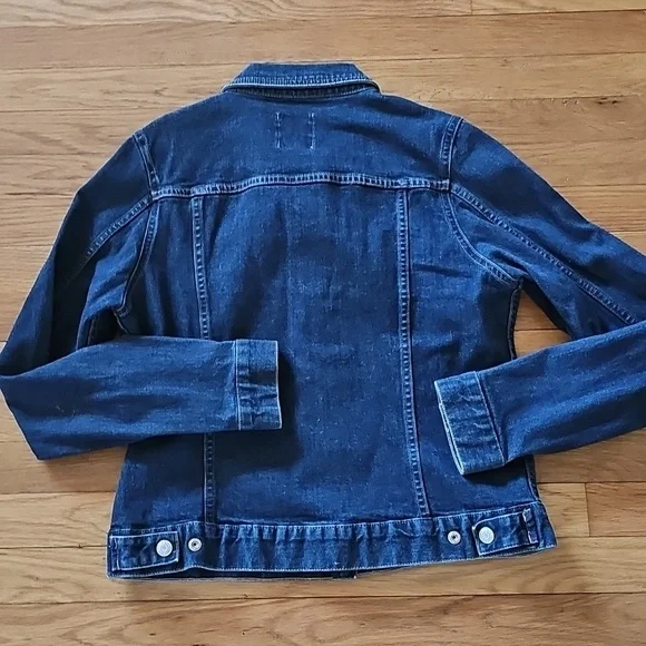 Old Navy Stretch Denim Jean Jacket Women's Size Medium - Picture 5 of 14